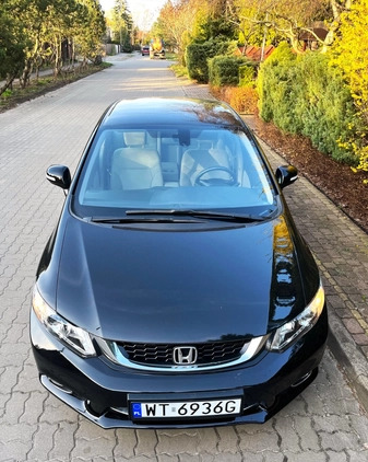 Honda Civic cena 46900 przebieg: 49835, rok produkcji 2016 z Warszawa małe 497